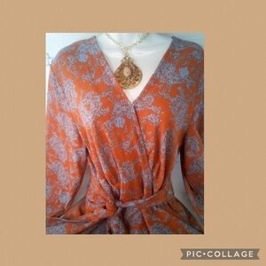 Orange and Blue Romper